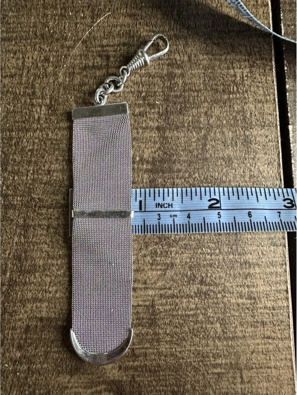 Vintage Bosch Advertising Mesh Watch Fob Pocket Watch Chain Silver Tone